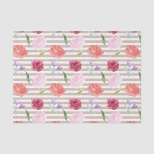 Papier Mousseline Fleurs d'aquarelle à la crème de bracelet