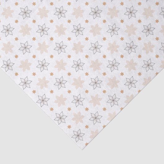 Papier Mousseline Fleurs d'art géométriques simples (Détail)