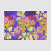 Papier Mousseline Fleurs d'art pop (Recto)