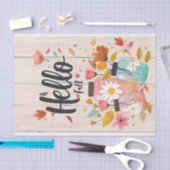 Papier Mousseline Fleurs d'automne dans les jarres de Mason Découpag (Artisanat)