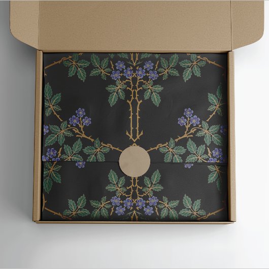 Papier Mousseline Fleurs de Blackberry Vin de fruits William Morris