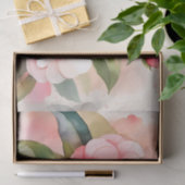 Papier Mousseline Fleurs de Camellia Rose (Cadeau)