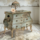 Papier Mousseline Fleurs de cerises Abstraites de couleur verte