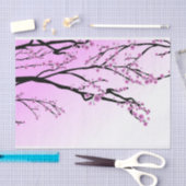 Papier Mousseline Fleurs de cerisier pourpres Sakura (Artisanat)