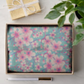 Papier Mousseline Fleurs de cerisier printemps vert (Cadeau)