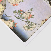 Papier Mousseline Fleurs de cerisiers d'Edo, Hiroshige (Détail)