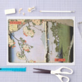 Papier Mousseline Fleurs de cerisiers d'Edo, Hiroshige (Artisanat)