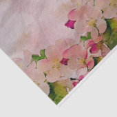 Papier Mousseline Fleurs de cerisiers romantiques Pastel Aquarelle (Détail)