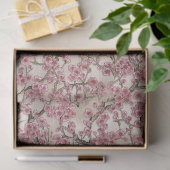 Papier Mousseline Fleurs de cerisiers roses asiatiques (Cadeau)