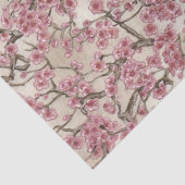 Papier Mousseline Fleurs de cerisiers roses asiatiques (Détail)