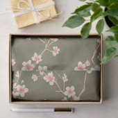 Papier Mousseline Fleurs de cerisiers vintage éphémère motif (Cadeau)