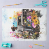 Papier Mousseline Fleurs de champ de camionnette Jaune de Decoupage (Artisanat)