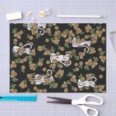 Papier Mousseline Fleurs de chats blancs (Artisanat)