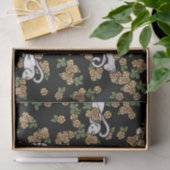 Papier Mousseline Fleurs de chats blancs (Cadeau)