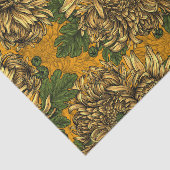 Papier Mousseline Fleurs de chrysanthème jaune (Détail)