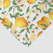 Papier Mousseline Fleurs de citrons et de citrons jaunes Belles (Détail)