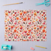 Papier Mousseline Fleurs de coeur : Saint Valentin (Artisanat)