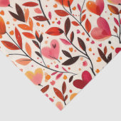 Papier Mousseline Fleurs de coeur : Saint Valentin (Détail)