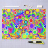 Papier Mousseline Fleurs de Coeurs super (Artisanat)