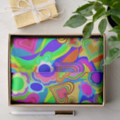 Papier Mousseline Fleurs de Coeurs super (Cadeau)