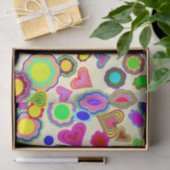Papier Mousseline Fleurs de Coeurs super (Cadeau)