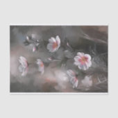 Papier Mousseline Fleurs de cosmos rose foncé (Recto)