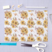 Papier Mousseline Fleurs de couleur aquarelle (Artisanat)