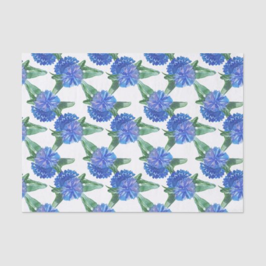 Papier Mousseline fleurs de couleur d'eau (Recto)