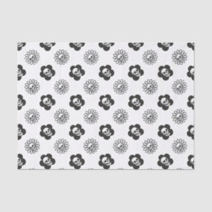 Papier Mousseline Fleurs de crânes