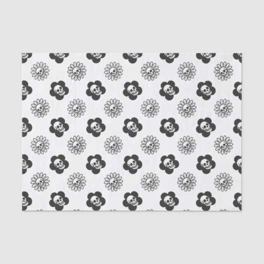 Papier Mousseline Fleurs de crânes (Recto)