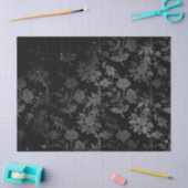 Papier Mousseline Fleurs de crayon gris sur la page de découpage noi (Artisanat)