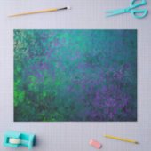 Papier Mousseline Fleurs de crayon mauve sur la page verte (Artisanat)
