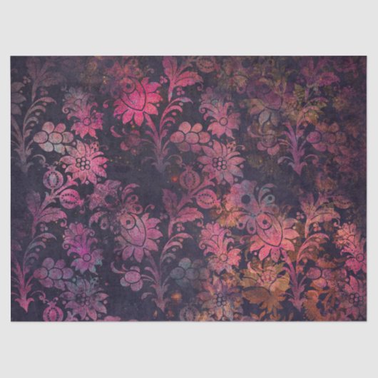 Papier Mousseline Fleurs de crayon rose sur la page de découpage som (Recto)