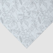 Papier Mousseline Fleurs de crayon sur Découpage vert clair (Détail)