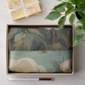 Papier Mousseline Fleurs de crème (Cadeau)