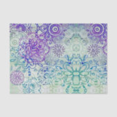 Papier Mousseline Fleurs De Doodle Cute Sur Un Bois Rustique (Recto)