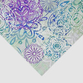 Papier Mousseline Fleurs De Doodle Cute Sur Un Bois Rustique (Détail)