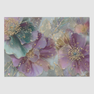 Papier Mousseline Fleurs de fantaisie élégantes et fantaisistes