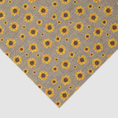 Papier Mousseline Fleurs de farine de tournesol Faux Burlap rustique (Détail)