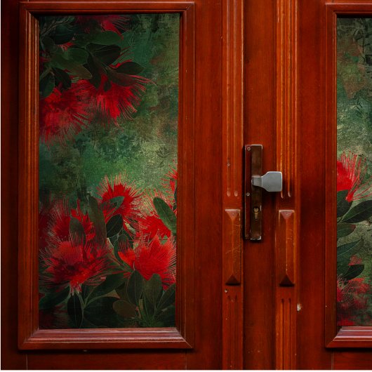 Papier Mousseline Fleurs de flammes sur la page de découpage verte