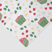 Papier Mousseline Fleurs de fraise Champs de fraises Berry First (Détail)