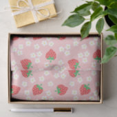 Papier Mousseline Fleurs de fraises Motif rose (Cadeau)