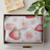 Papier Mousseline Fleurs de fraises rouges Fête d'anniversaire pour  (Cadeau)