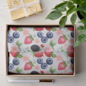 Papier Mousseline Fleurs de fraises rouges Fête d'anniversaire pour (Cadeau)