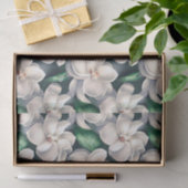 Papier Mousseline Fleurs de Gardenia (Cadeau)