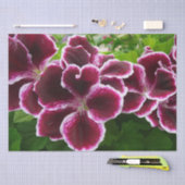 Papier Mousseline Fleurs de géranium élégantes de couleur marron élé (Artisanat)