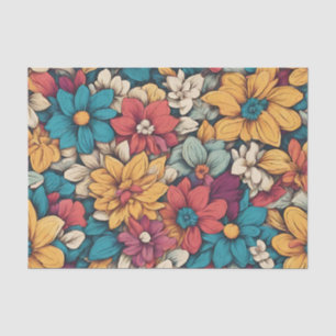 Papier Mousseline Fleurs de jardin Abstraites pour n'importe quelle