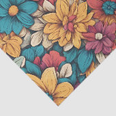 Papier Mousseline Fleurs de jardin Abstraites pour n'importe quelle  (Détail)