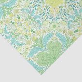 Papier Mousseline Fleurs de jardin rétro en vert et jaune (Détail)