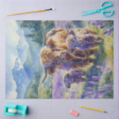 Papier Mousseline Fleurs de la famille des vaches Highland Papier de (Artisanat)